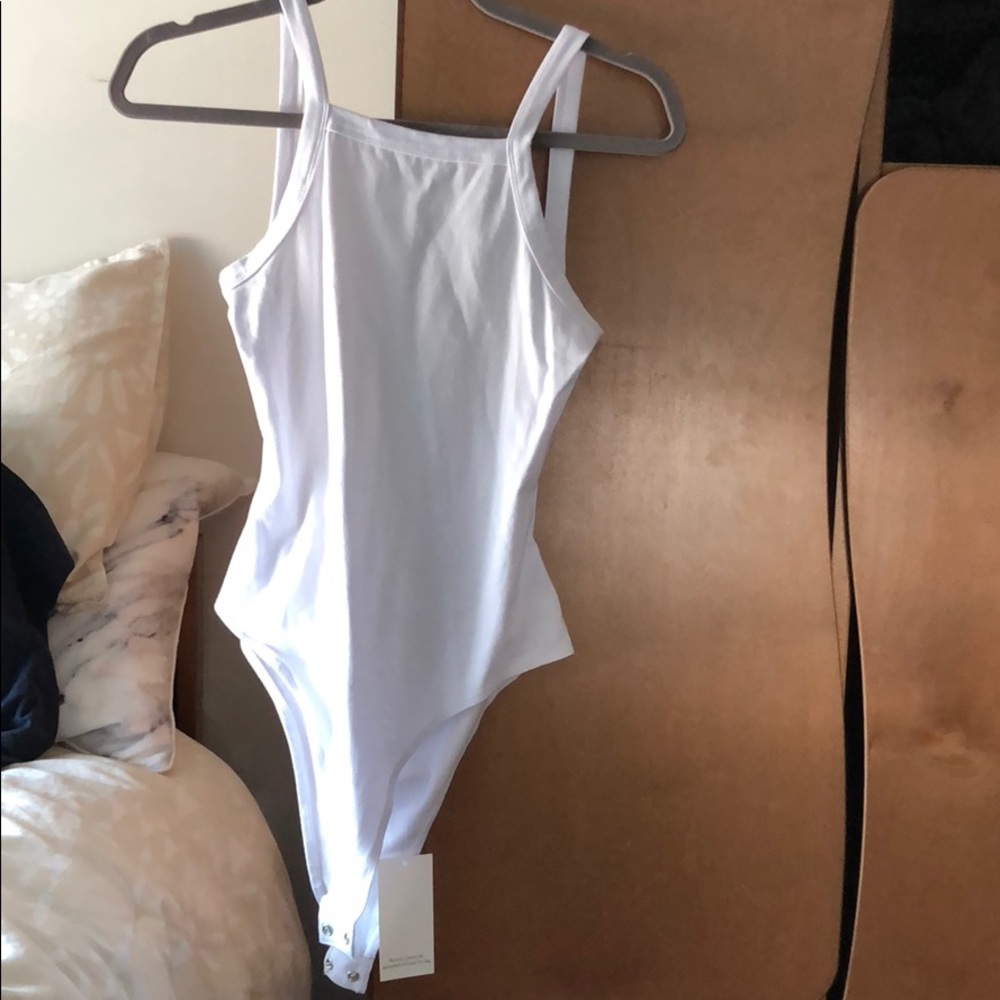 White low back bodysuit